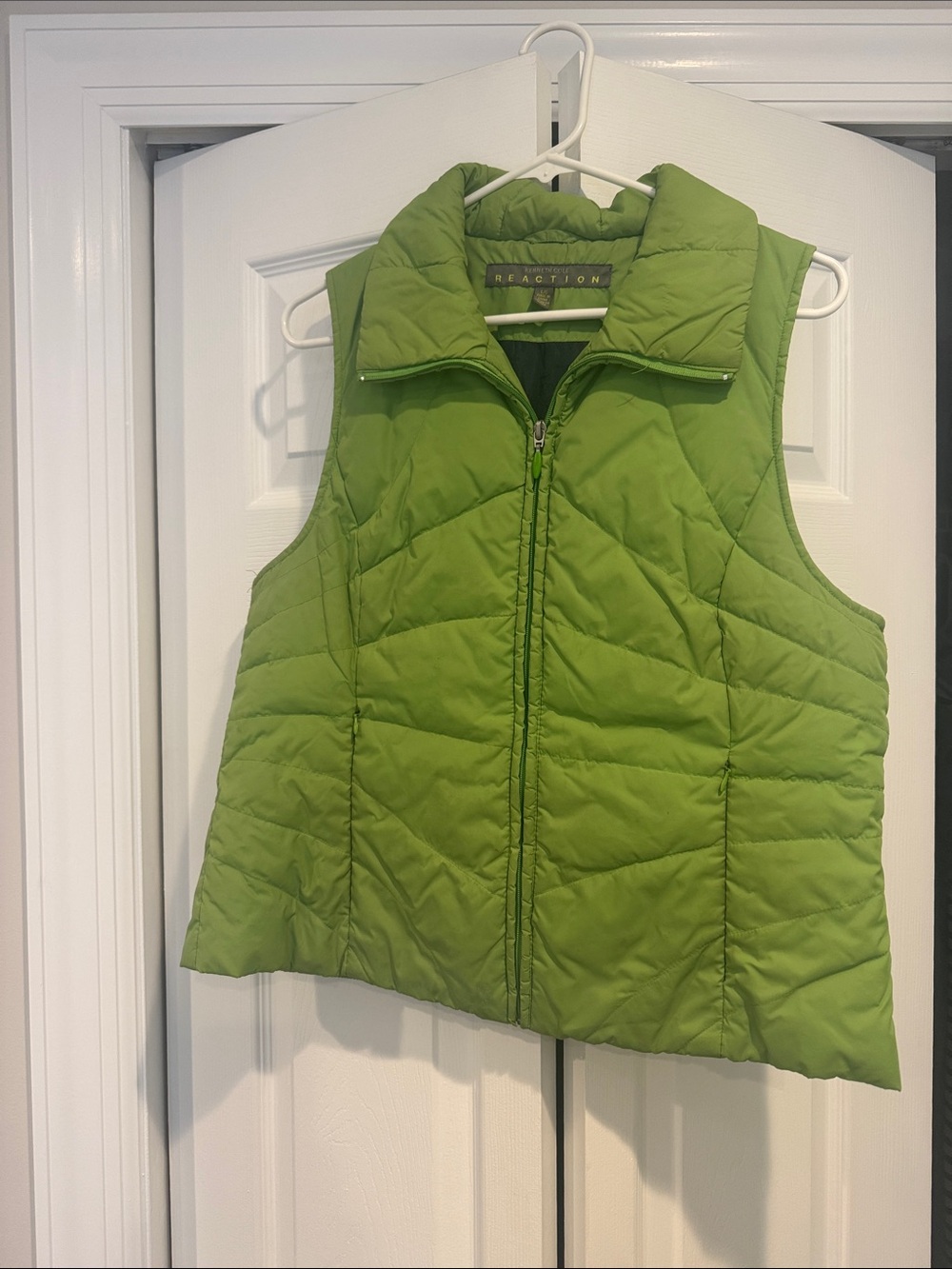 Kenneth Cole Reaction Bright Green Quilted Puffer Vest